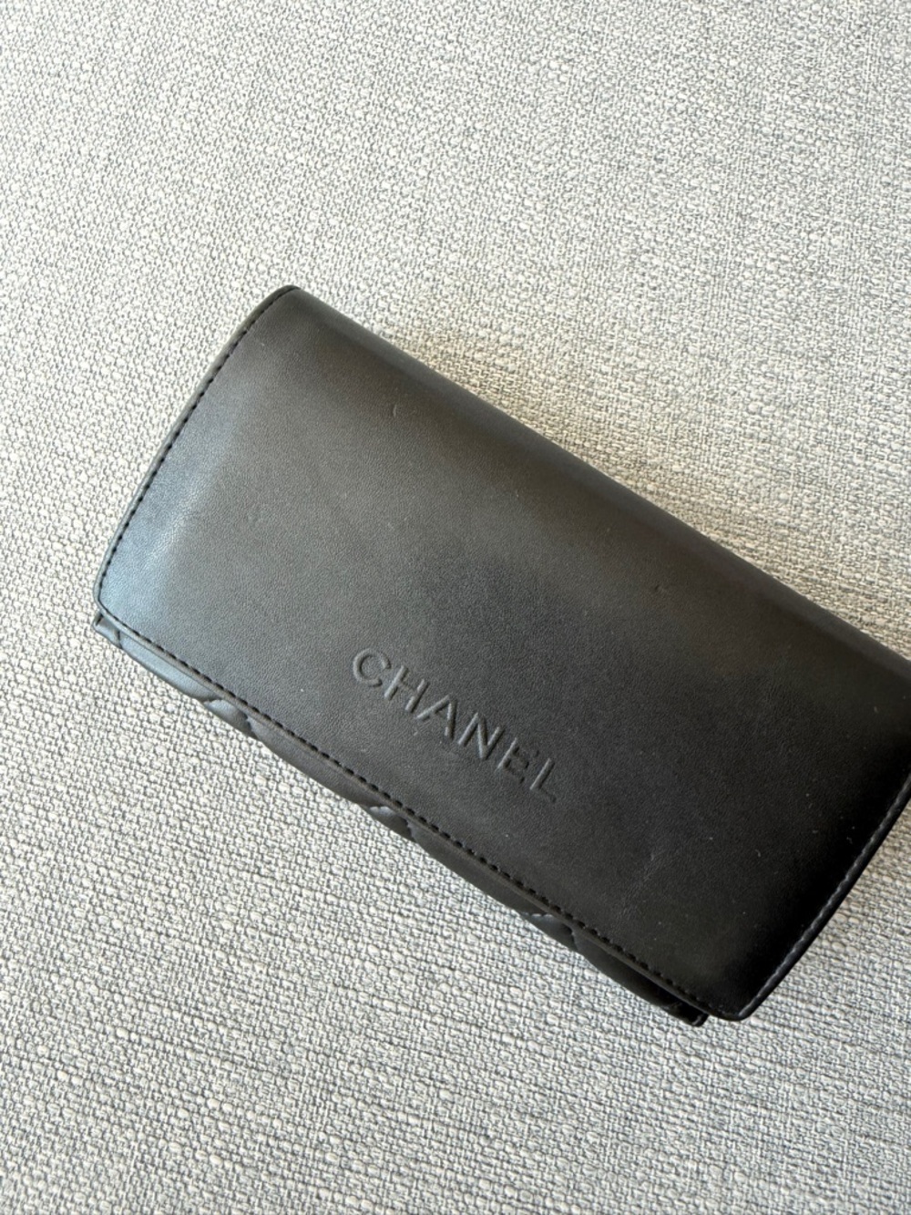 CHANEL Black Logo Thick-Arm Sunglasses Authentic - Picture 5 of 5
